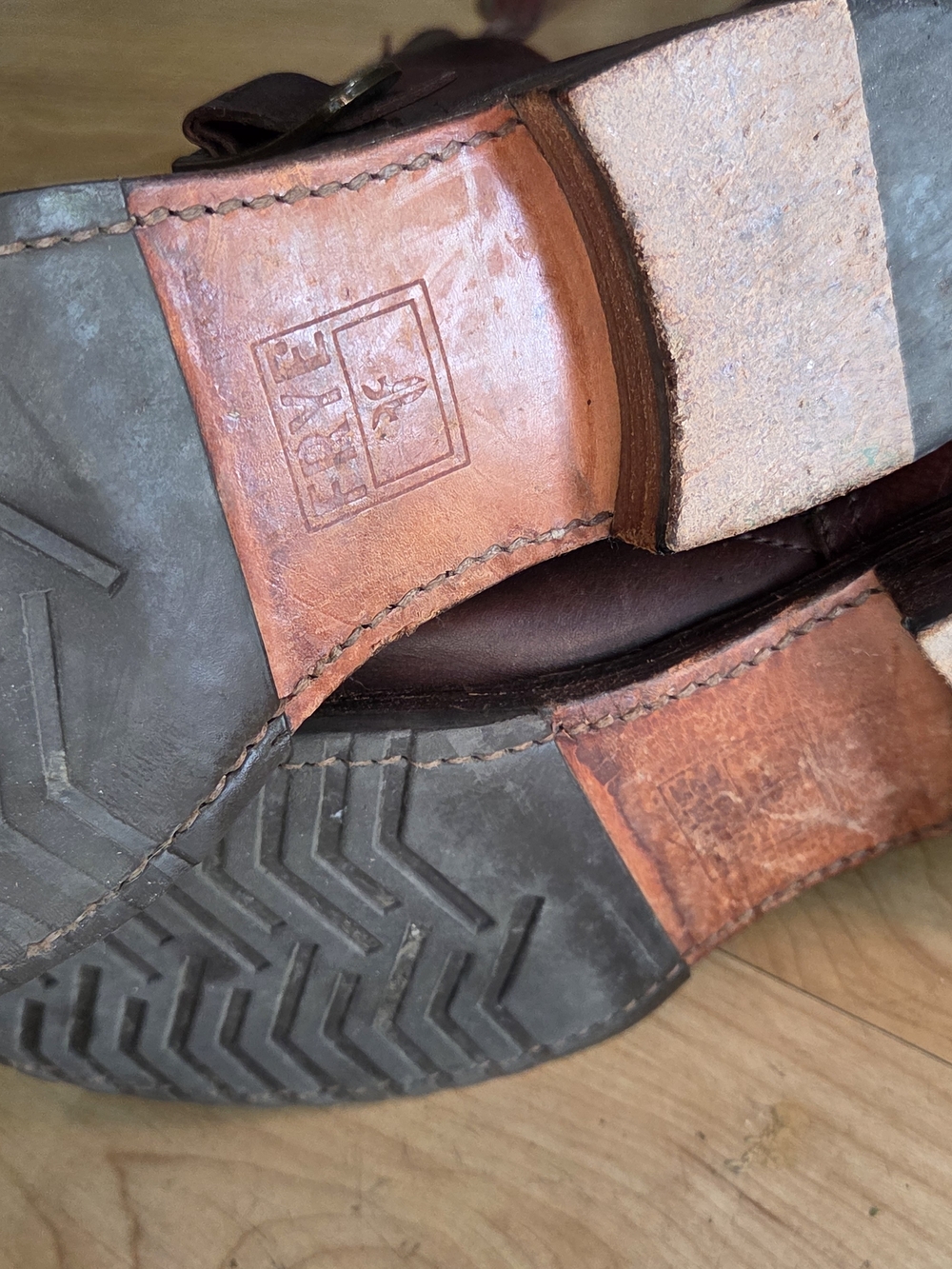 Vintage Frye Knee-High Veronica Slouch Boots With Harness And Buckle At Knee - Picture 8 of 10